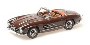 MERCEDES BENZ 300 SL ROADSTER (W198) 1957 DARK RED 1:18 Minichamps 180039037