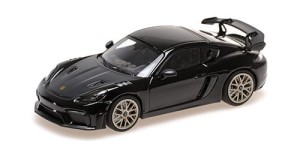 MINICHAMPS PORSCHE CAYMAN GT4 RS - 2021 - BLACK W/ NEODYME WHEELS