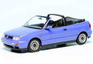 VOLKSWAGEN GOLF CABRIOLET 1997 BLUE , 1:43 Minichamps 940055530