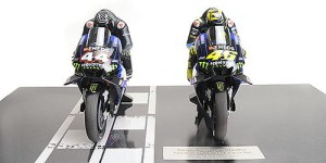 Yamaha YZR M1 set 2 bikes + 2 figurines Hamilton/Rossi  test Valencia 2019